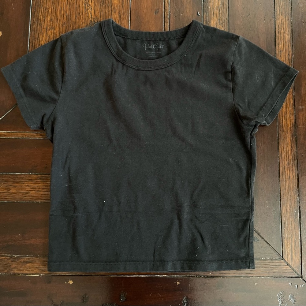 John Galt Black Ashley Basic T-Shirt
